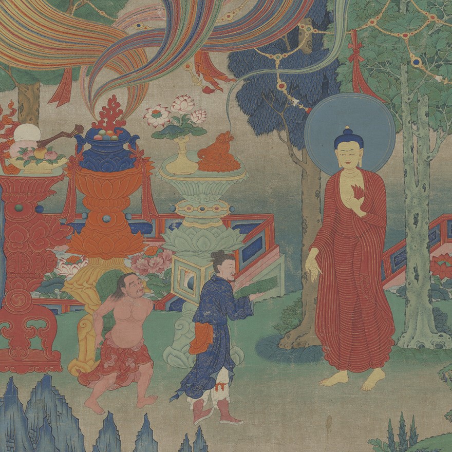 佛傳故事之一：獻吉祥草